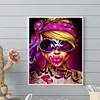 Fille - perceuse ronde peinture diamant - 40*50cm