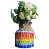 DIY Mosaic Art Flower Glass Vase Material Package Handmade Design Kit