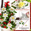 8Pcs 3D White Artificial Flowers DIY Desktop Diamond Art Kit
