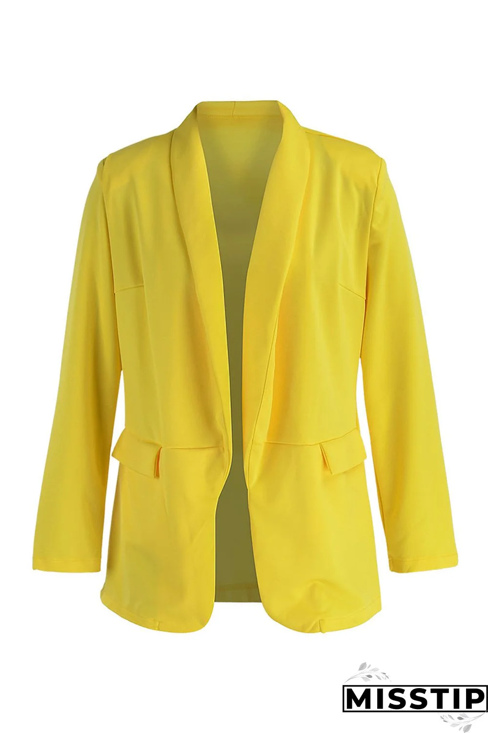 Black Fashion Casual Solid Patchwork Cardigan Turn-back Collar Outerwear