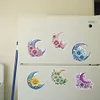 6pcs/set DIY Diamond Painting Fridge Magnetic Sticker Kits(Half Moon)