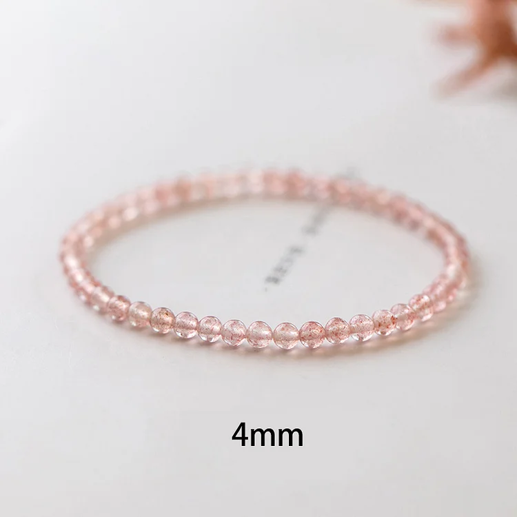 Strawberry Quartz Beads Bracelet - Modakawa Modakawa