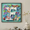 Butterfly Flower F 5D Partial Drill DIY Diamond Painting Kit 30*30cm