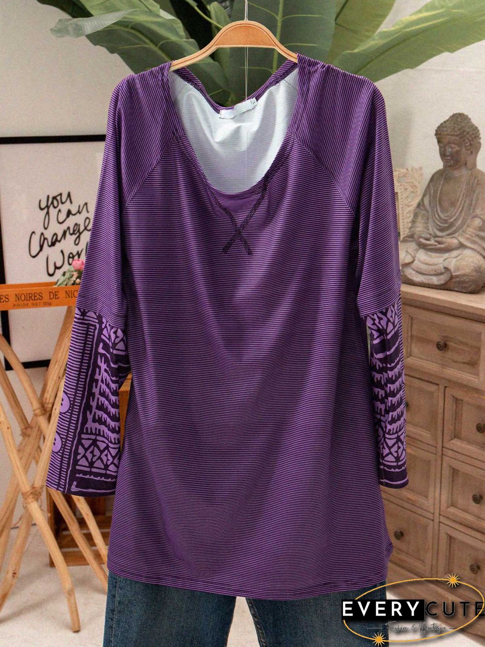 Plus size Cotton Casual Shirts & Tops