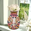 Motif fleur en bois - vase artisanal 5d bricolage