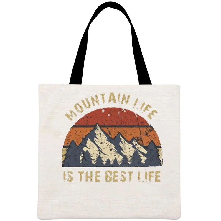 mountaineering Printed Linen Bag-Annaletters