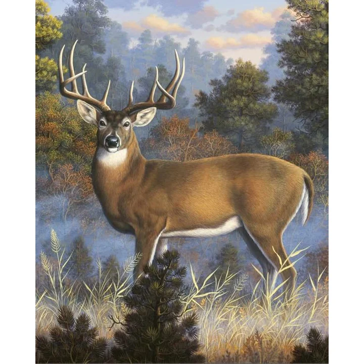 Christmas Deer - Full Round - Diamond Painting(30*40cm)