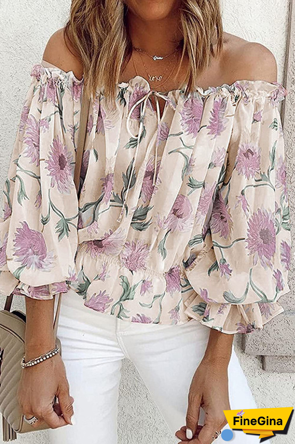 Fashion Elegant Floral Frenulum Stringy Selvedge Strapless Tops(4 colors)
