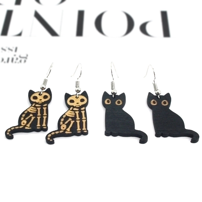 Minimalist Cat Resin Drop Earrings