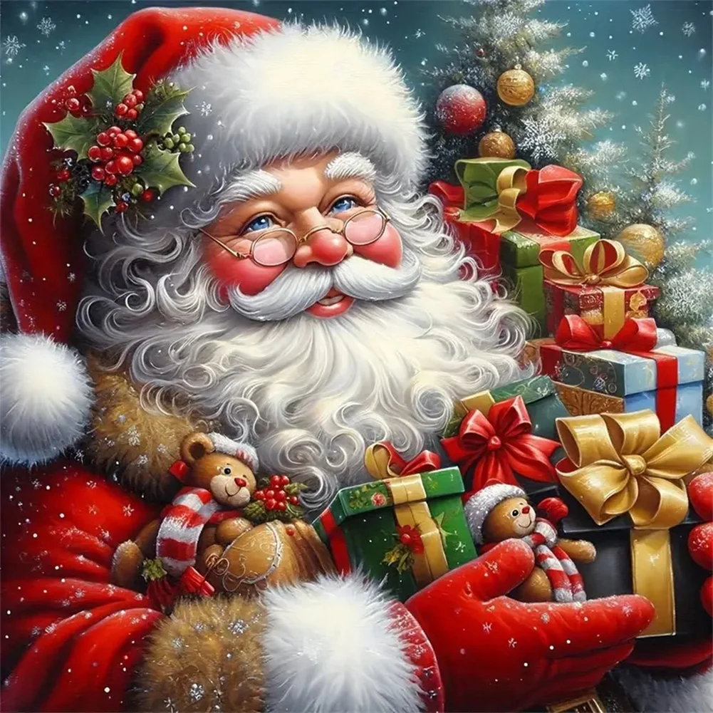 Full Round Diamond Painting - Xmas Santa Claus(Canvas|40*40cm)