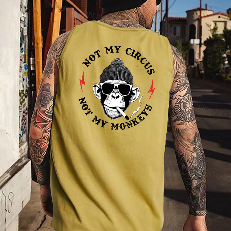 Not My Circus Not My Monkeys Print Tank Top