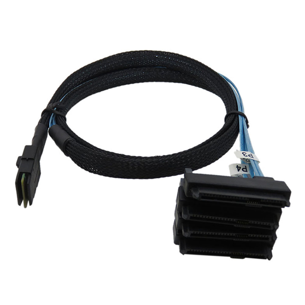 

0.5M Mini Sas 36P Sff-8087 To 4 Sas 29P Sff-8482 Cable With 15P Sata Power, 501 Original