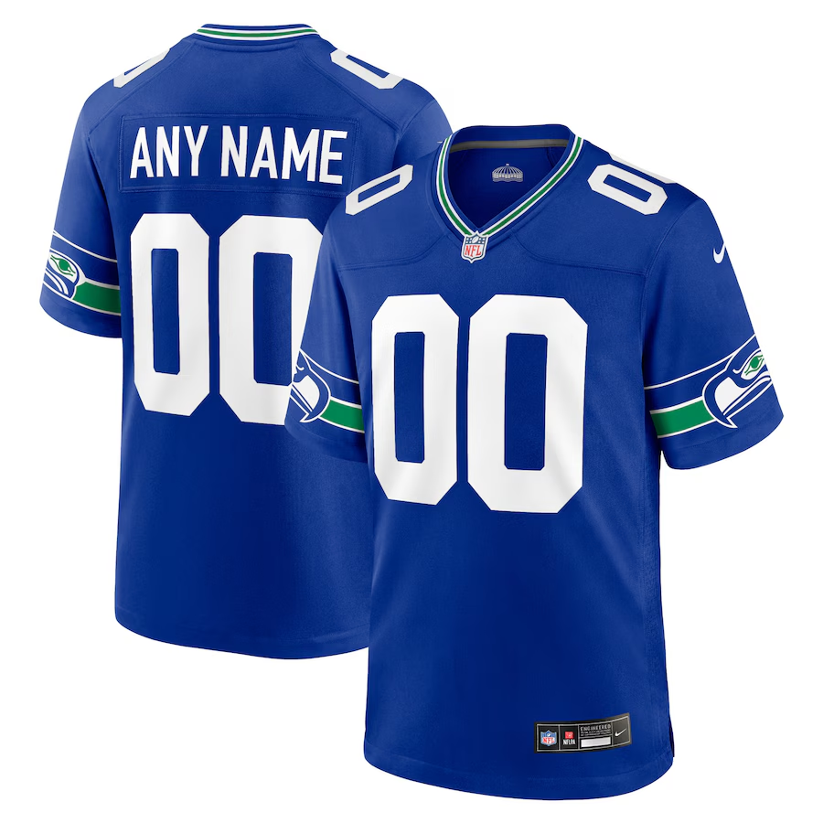 Seattle Seahawks Nike Throwback Alternate Game Jersey - Custom - Mens mysite
