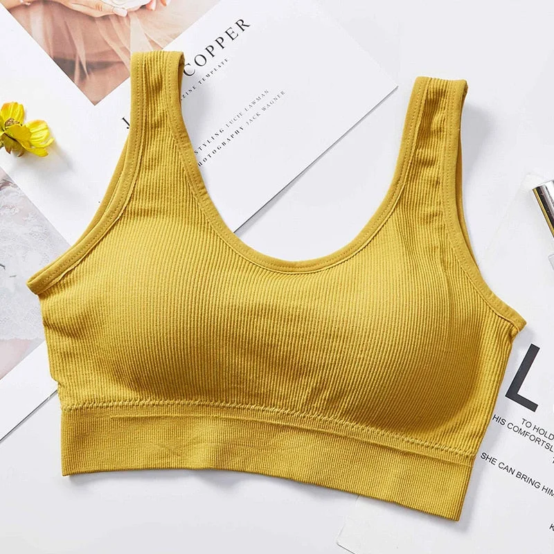 Seamless Bras For Women Solid Push Up Bra Cotton Bralette Brassiere Comfortable Wireless Underwear V Back Female Sexy Lingerie