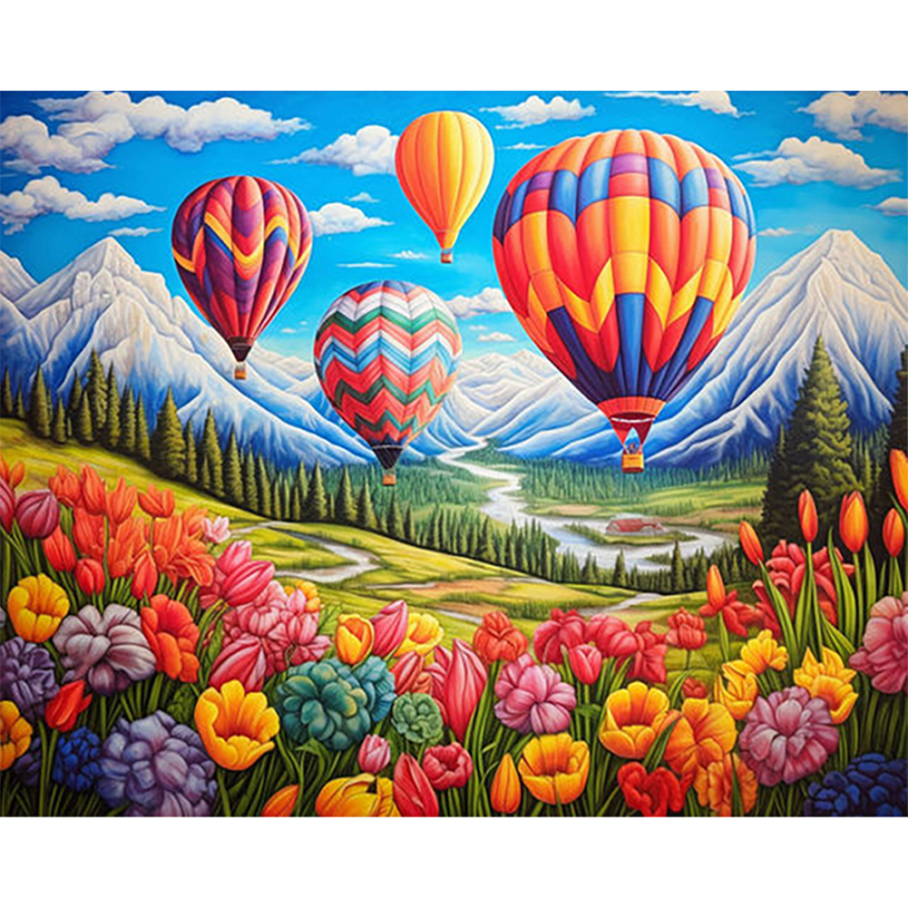 Hot Air Balloon-Paint by Numbers-50x40cm