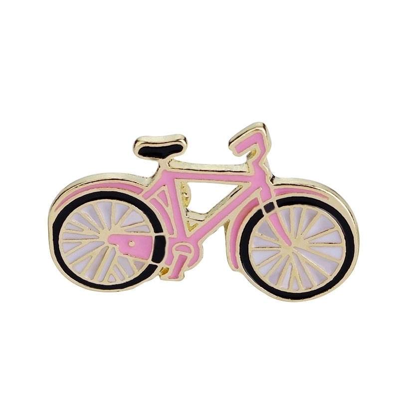 Cartoon Style Pin Color Block Bicycle Wishing Bottle Alloy Enamel Plating Kid’S Brooches