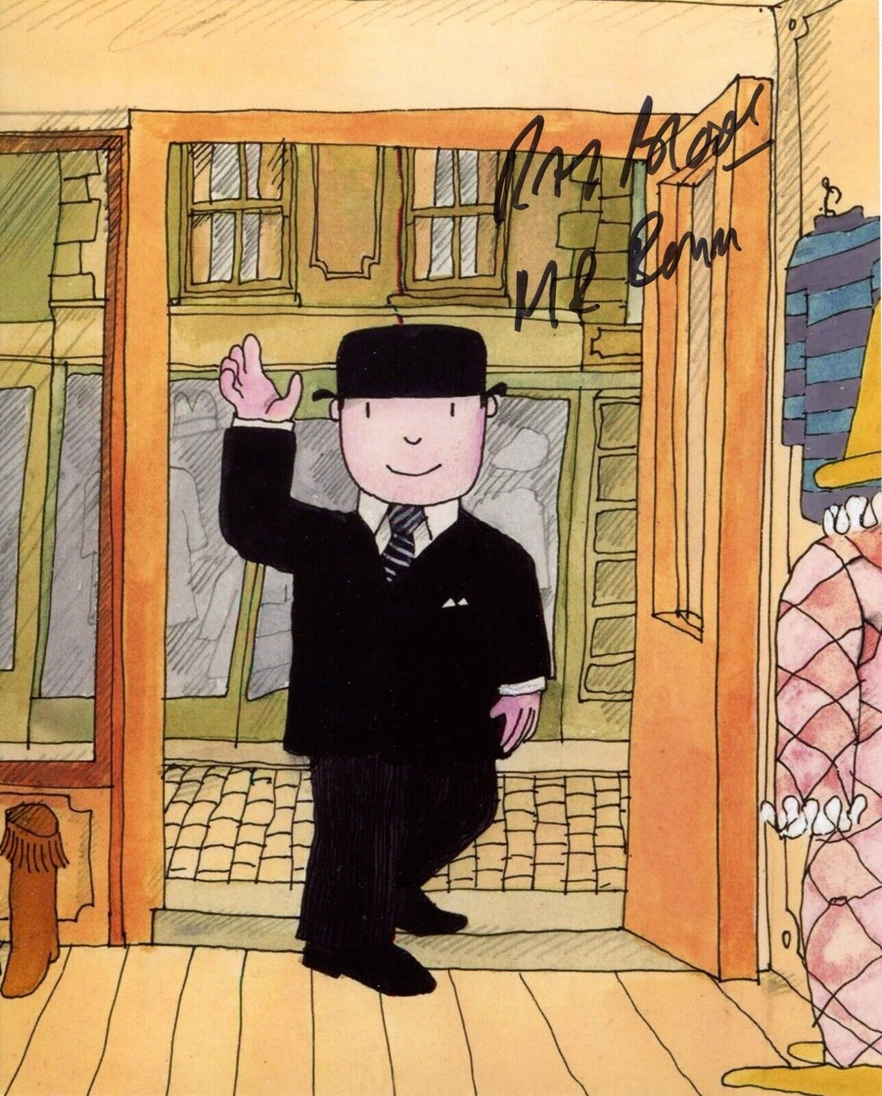 Children’s TV series MR BENN narrator Ray Brooks signed Photo Poster painting No5 WITH PROOF!