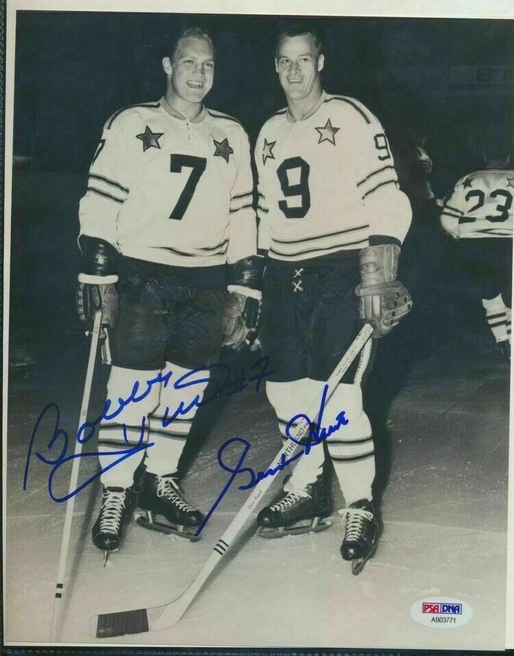 Gordie Howe & Bobby Hull signed NHL HOF 8x10 Photo Poster painting PSA LOA