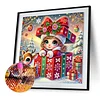Snow Girl - Diamond Painting - Partial Special Shaped Drill(Canvas|30*30cm)