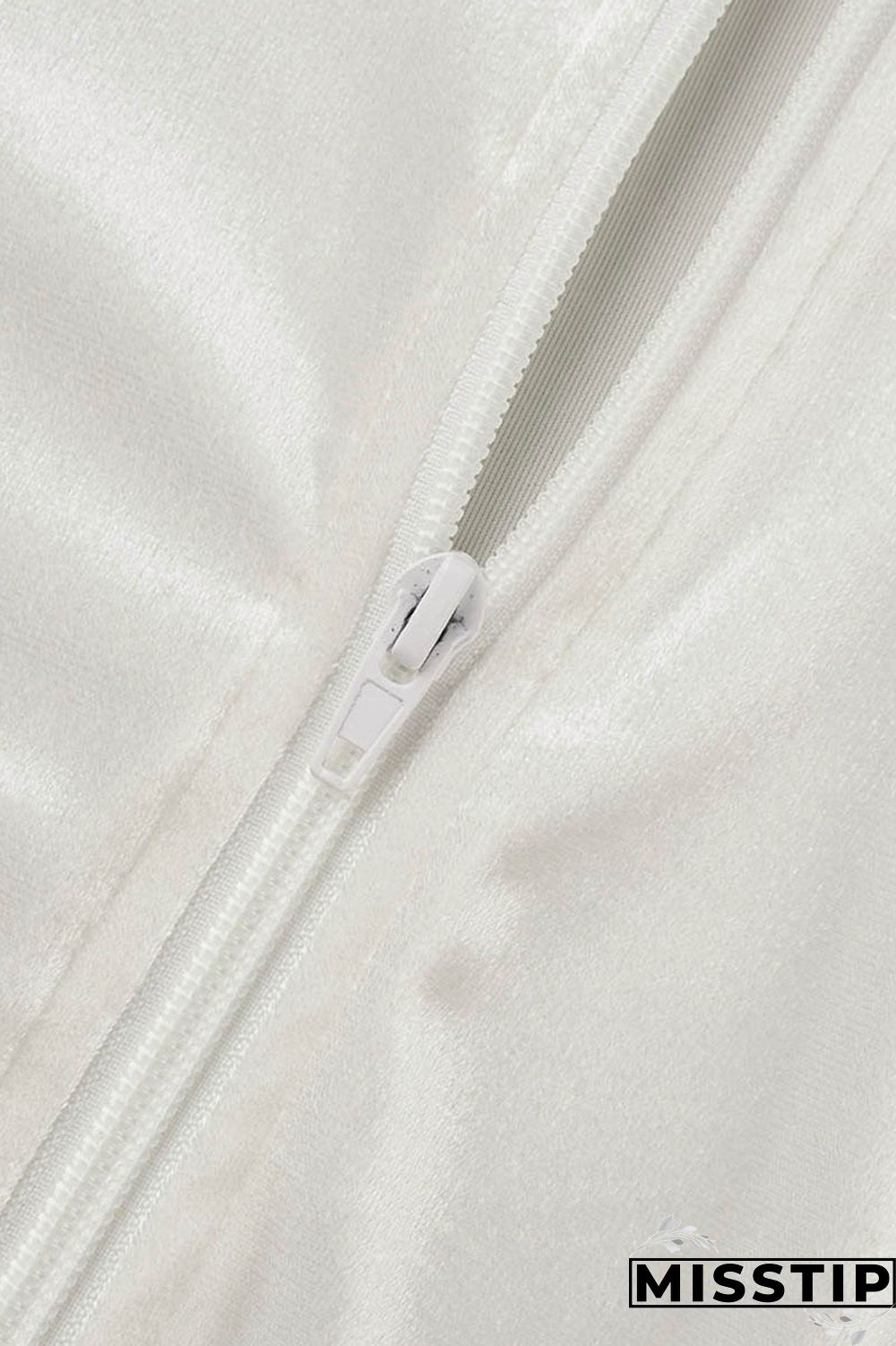 White Casual Solid Patchwork Hooded Collar Long Sleeve Two Pieces