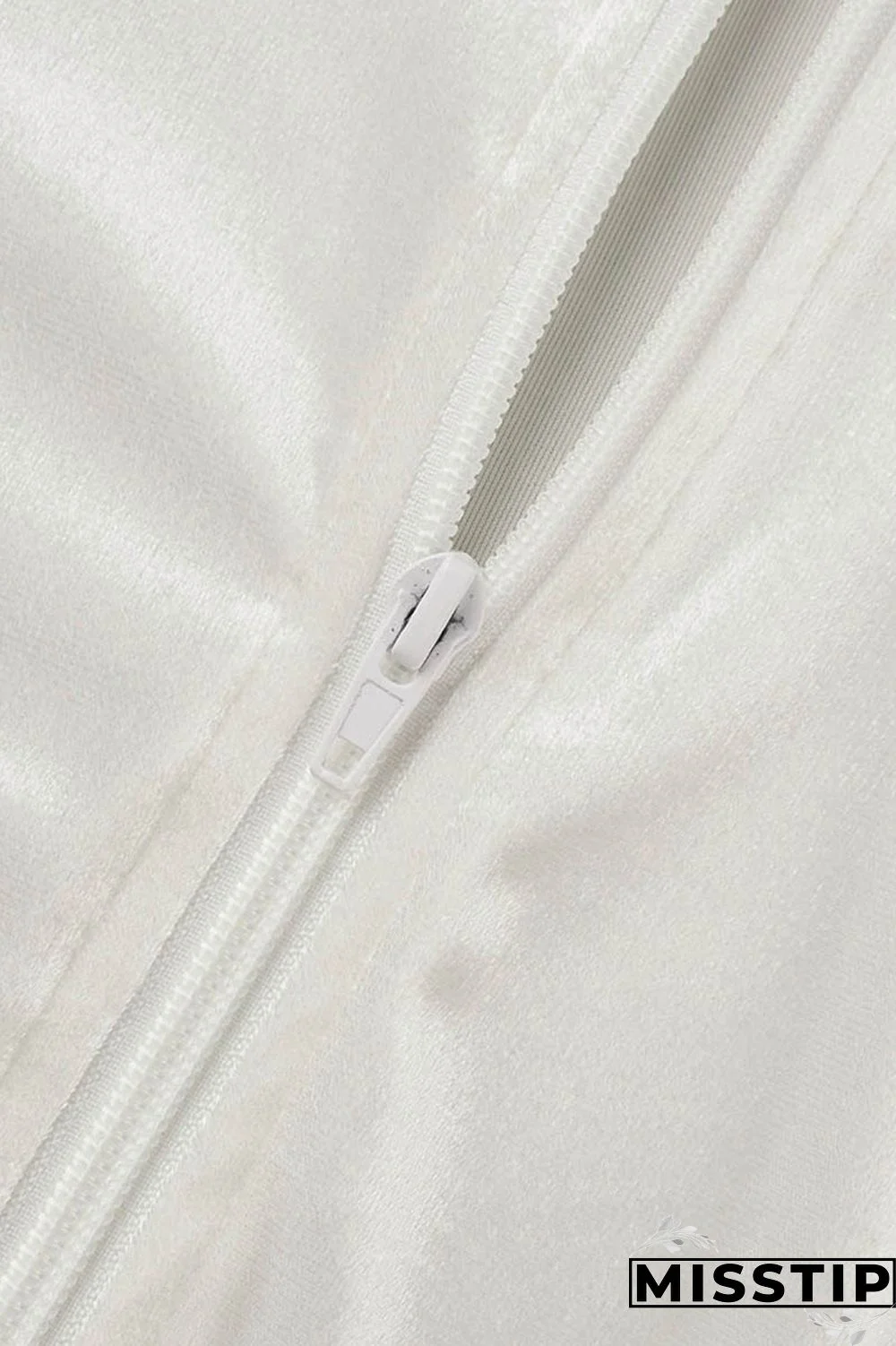 White Casual Solid Patchwork Hooded Collar Long Sleeve Two Pieces