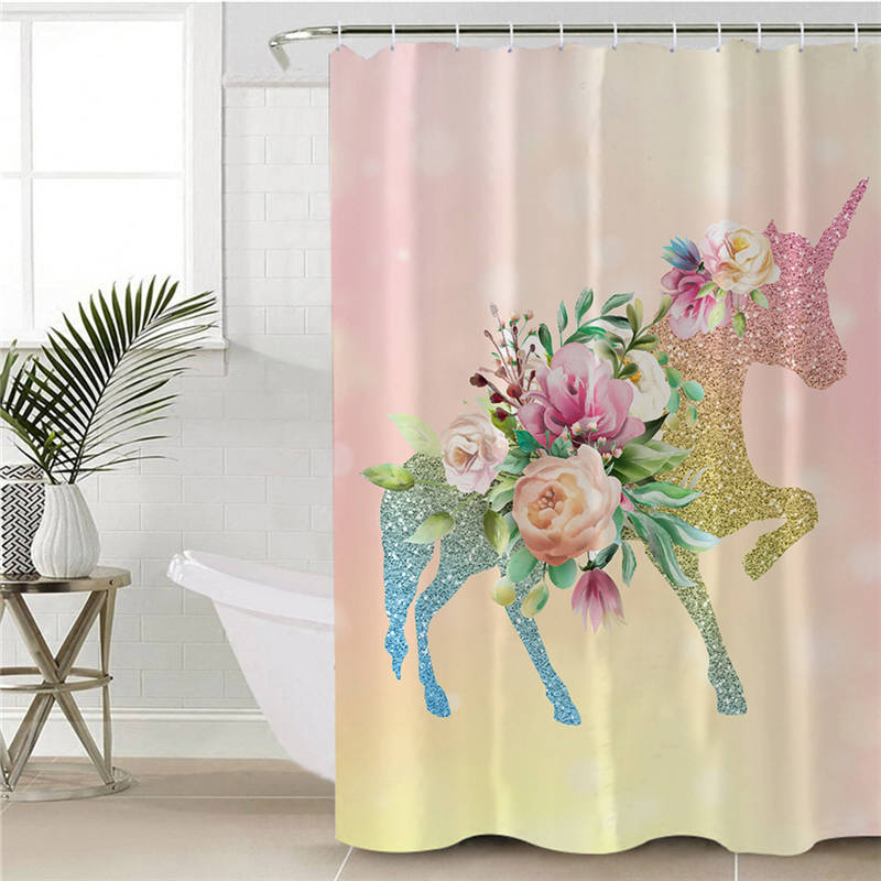 

Unicorn - Print Shower Curtain, 180*180cm, 501 Original