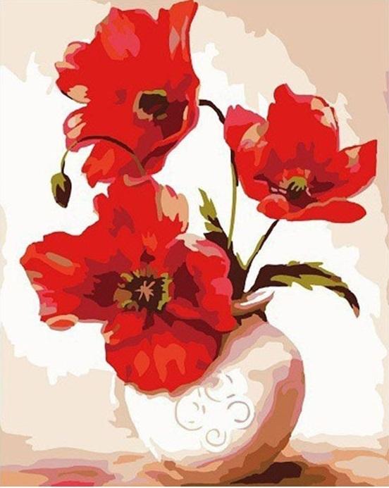 

Europe Red Vase – Paint By Numbers - 40*50CM, 501 Original