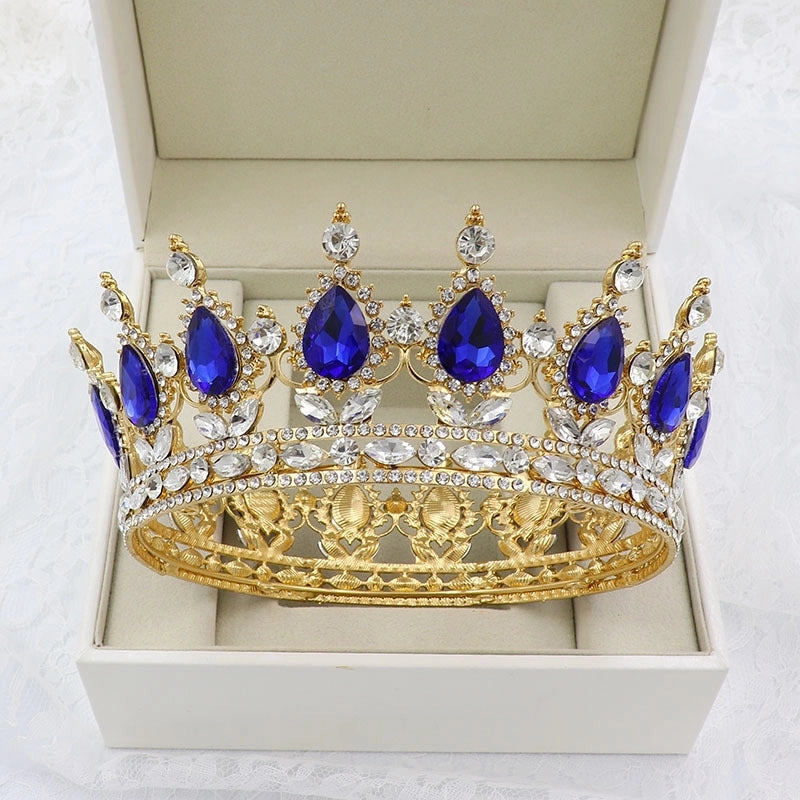 Women’s Elegant Crown Alloy Inlay Zircon Crown