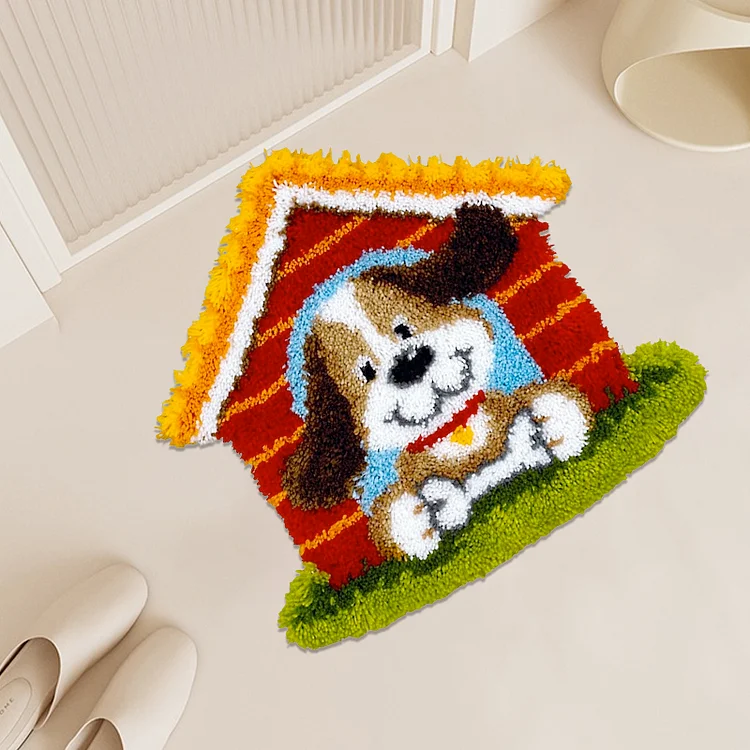 Dog at Home Rug Latch Hook Kits for Beginners veirousa