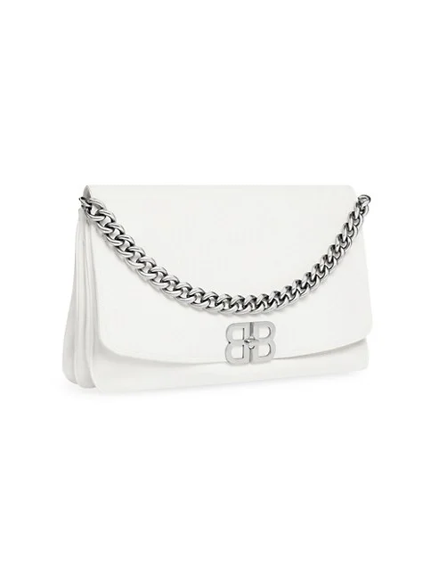 Balenciaga BB Soft Large Flap Bag white