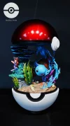 First Generation Starter Pokemon Charmander & Squirtle with LED - Pokemon Resin Statue - BallBall Studio