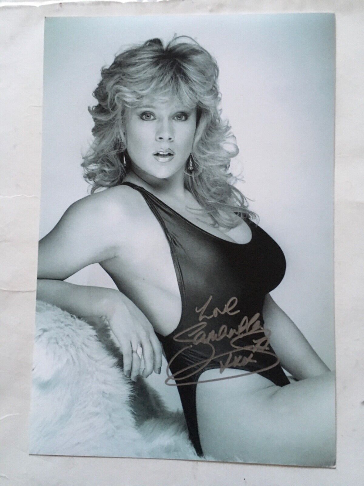 Samantha Fox Page 3 Model Signed autograph Photo Poster painting 12x 8 autograph Excellent