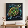 Framed Turtle - DIY Button Art Painting Kit for Creativity DIY Pearl Dot Crafts for Gift Home Wall Decor 30*30CM