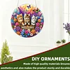 Kitty DIY Diamond Painting Hanging Pendants Acrylic Crafts Kit for Home Wall Decor