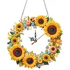 DIY Sunflowers Diamond Clock Art Pendant Home Wall Decoration Crafts