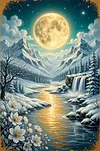 Luxury AB Velvet Diamond Painting Kit - Landscape