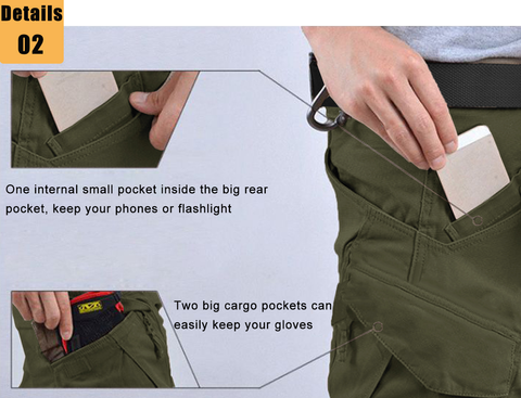 Men's Tactical Pants with 9 Pockets Rip-Stop Lightweight Work Cargo Pants