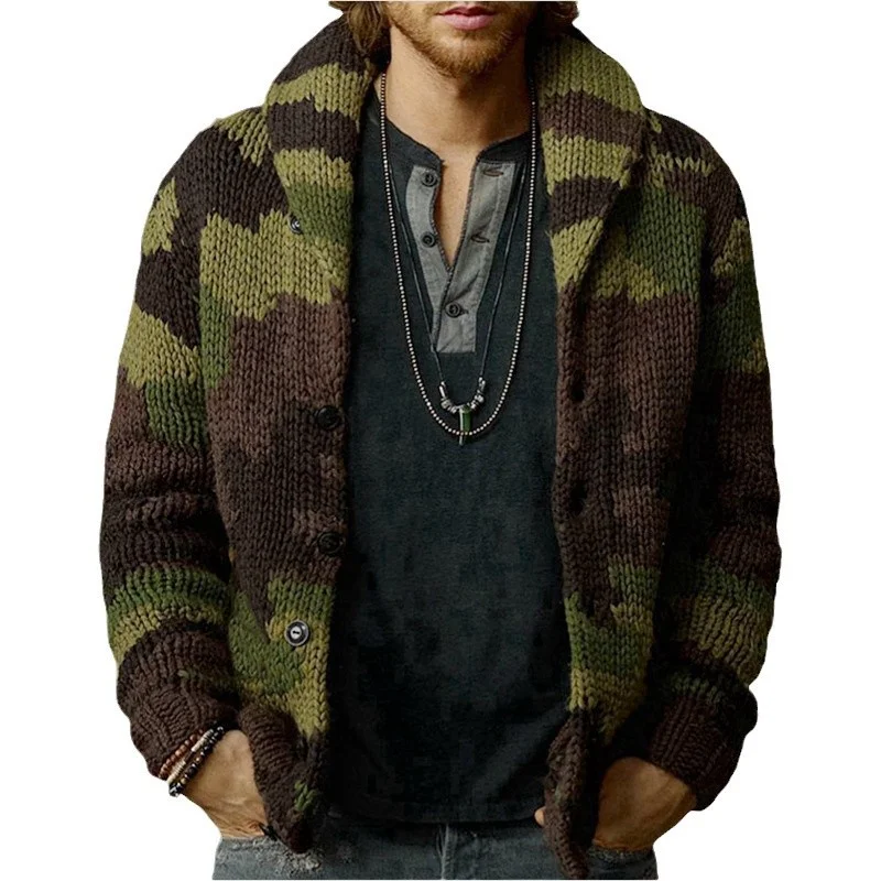 Uveng Uveng Men's Wear Autumn/Winter Camouflage Silkfery Sweater Overturned Jacket Jacket Men's SY0036