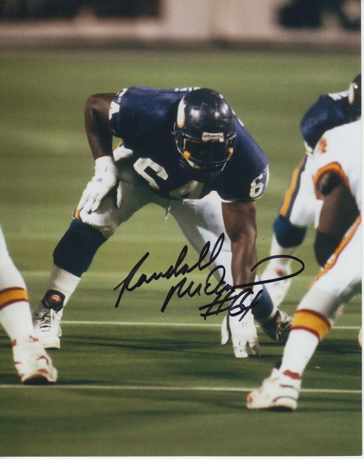 Randall McDaniel #0 8x10 Signed Photo Poster painting w/ COA Minnesota Vikings