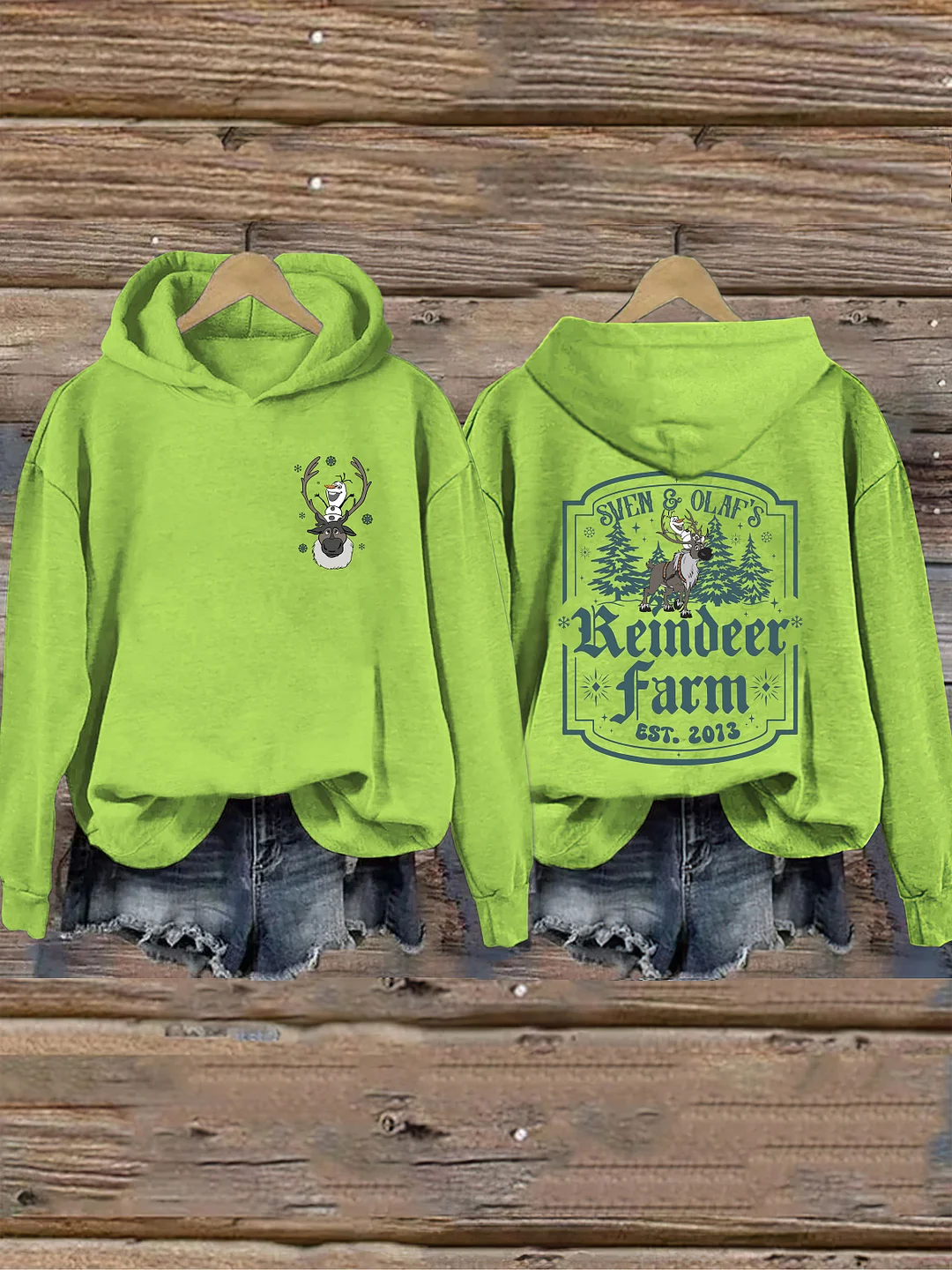Snowman And Reindeer Christmas Hoodie