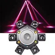 🎁Lumină cu cap mobil cu LED de 100W Lumină pentru scenă cu șase brațe RGBW Disco Party DJ Party DMX512 Telecomandă pentru DJ Bar, petrecere, nuntă
