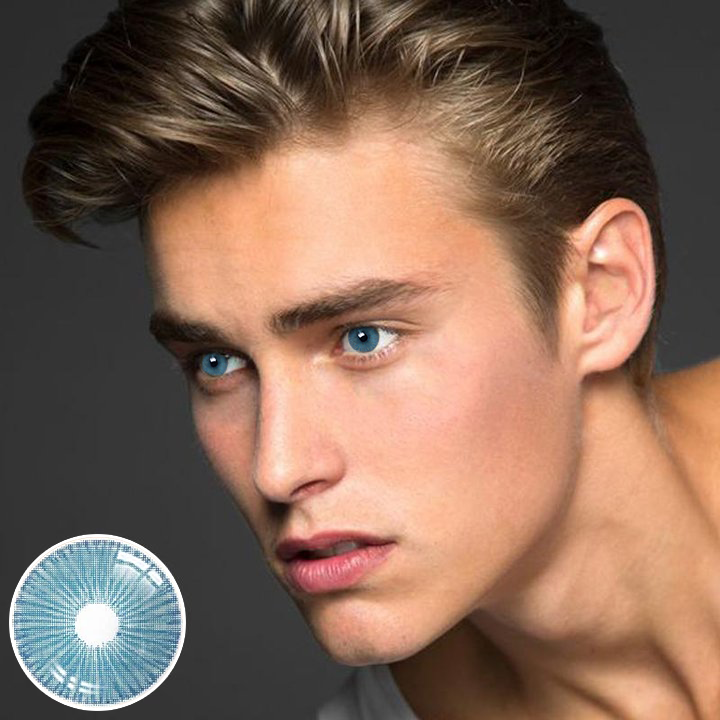 Men's Fiesta Blue Colored Contacts