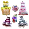 10PCS Large Layers Wedding Birthday Cake Aluminum Film Balloons Kids Party Celebration Decors