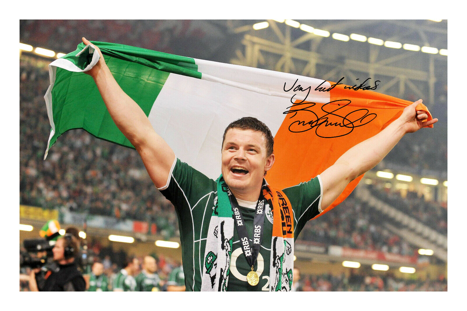 Brian O'Driscoll Signed A4 Autograph Photo Poster painting Print Ireland Irish Rugby