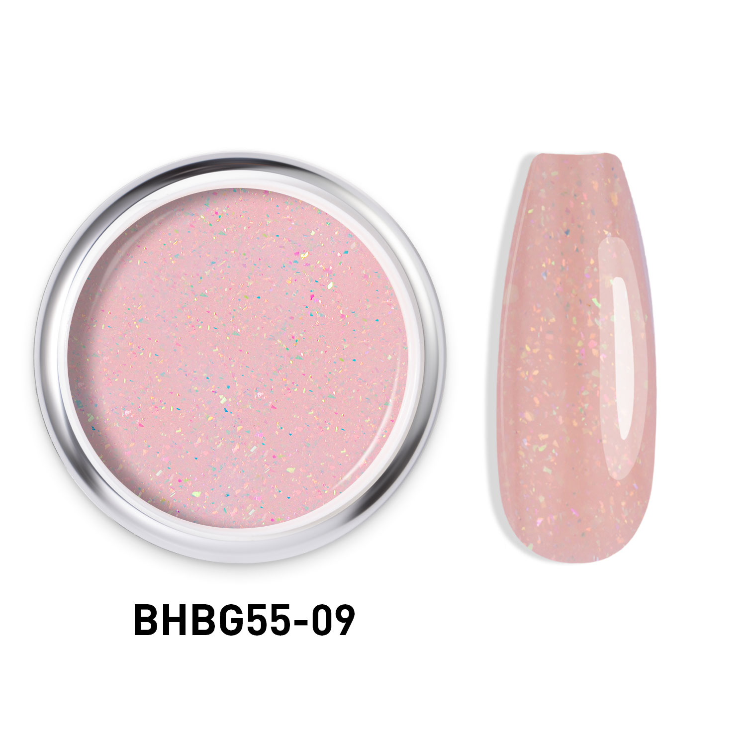 GLITTER HARD BUILDER NAIL GEL |BHBG55-09