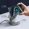 3-in-1 Foldable Magnetic Wireless Charging Stand with 15W Fast Charging Compatible with iPhone, Apple Watch, and AirPods