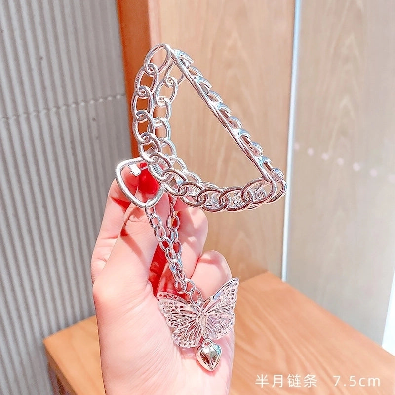 Simple Metal Catch Clip Large Shower Pearl Shark Clip