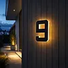 17cm Solar Lighted House Numbers IP44 Waterproof Light Up LED Address Signs