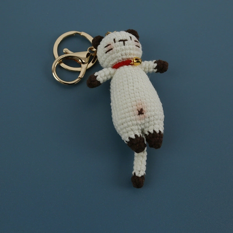 Cute Animal Yarn Knitting Keychain
