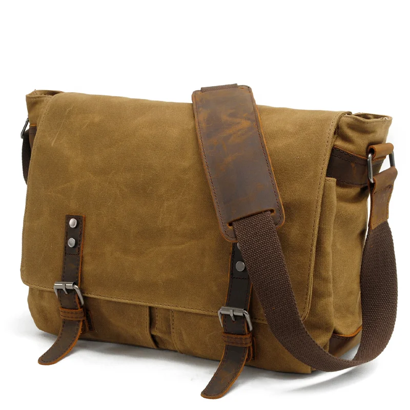 Canvas Waterproof One Shoulder Messenger Casual Messenger Bag